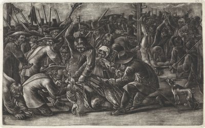 Zmrzačení těl bratří De Witt, 1672 od Hendrick Danckerts