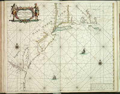Mapa Nového Holandska, Virginie a Nové Anglie od Hendrick Doncker