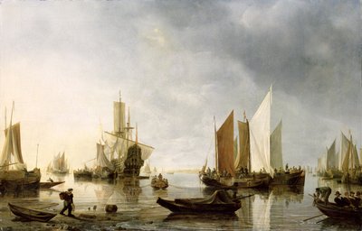 Přístav s kotvenými loděmi, 1655-60 od Hendrick Dubbels
