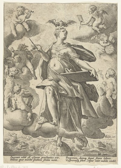 Alegorie umění od Hendrick Goltzius (workshop of)