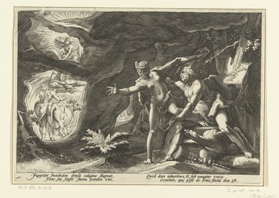Jupiter útočí na Io Ovidiovy metamorfózy (název série) od Hendrick Goltzius (workshop of)