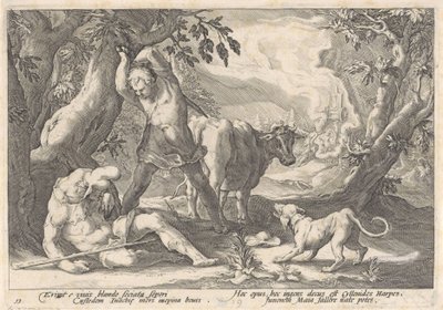 Merkur zabíjí Arguse Metamorfózy Ovidia (název série) od Hendrick Goltzius (workshop of)
