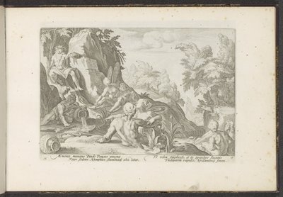 Peneus navštívili jiní říční bohové Ovidiovy metamorfózy (název série) Re-creations P. Ovidius Naso (název série) od Hendrick Goltzius (workshop of)