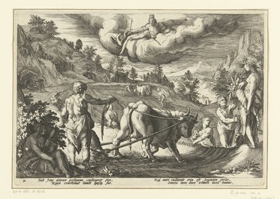 Stříbrný věk Ovidiovy metamorfózy (název série) od Hendrick Goltzius (workshop of)
