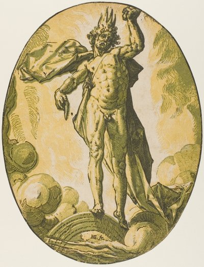 Aether, deska šest od Demogorgona a Božstev od Hendrick Goltzius