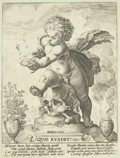 Alegorie pomíjivosti života ("Quis Evadet?") od Hendrick Goltzius