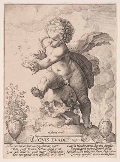 Alegorie pomíjivosti (Quis Evadet) od Hendrick Goltzius