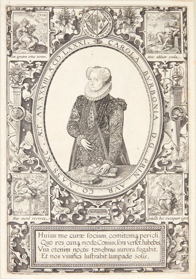 Šarlota Bourbonská od Hendrick Goltzius