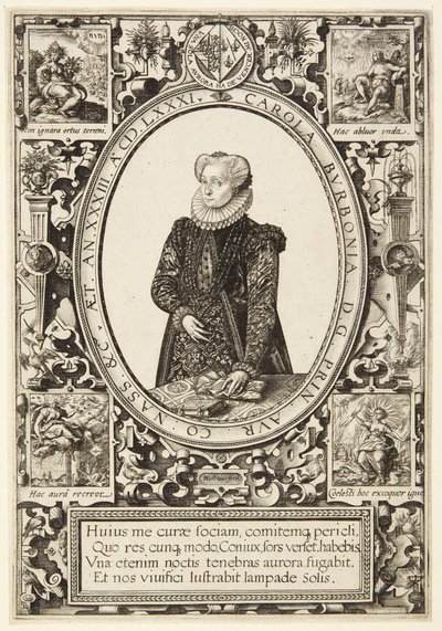 Šarlota Bourbonská od Hendrick Goltzius