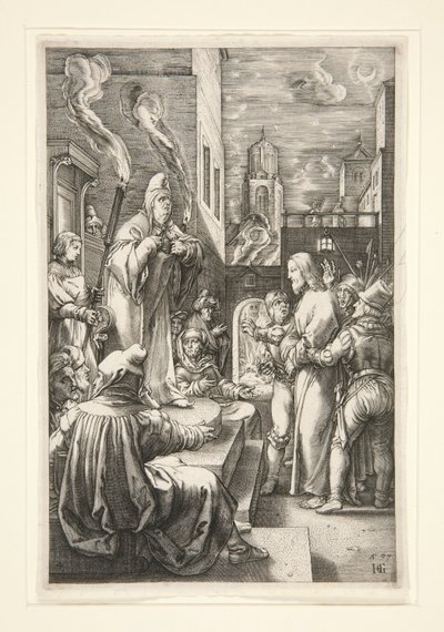 Kristus před Kaifášem od Hendrick Goltzius