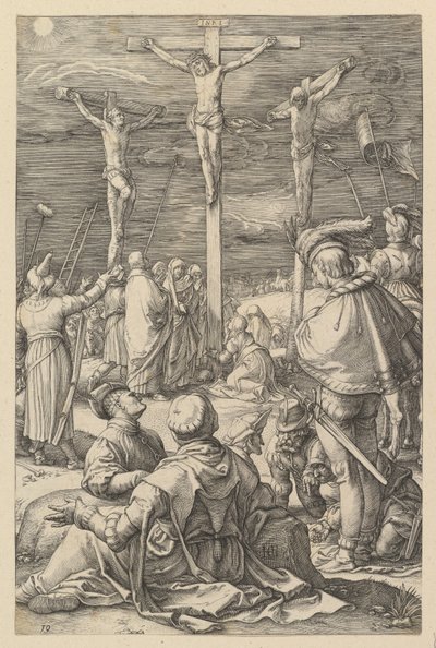 Kristus na kříži, z „Umučení Krista“ od Hendrick Goltzius