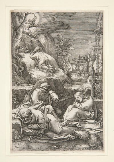 Kristus na Olivové hoře / Agónie v zahradě od Hendrick Goltzius