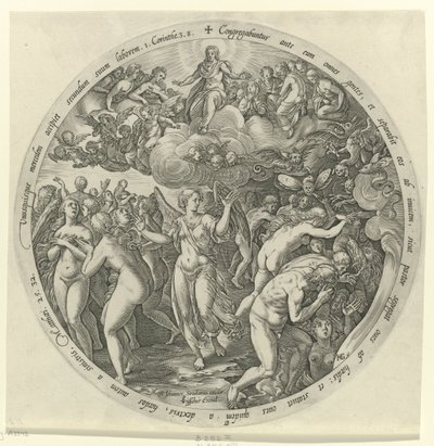 Požehnaní jsou odděleni od prokletých Poslední soud (název série) od Hendrick Goltzius