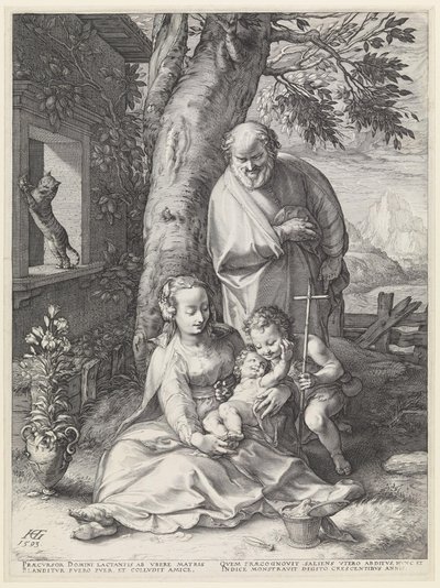 Svatá rodina s Janem Křtitelem od Hendrick Goltzius