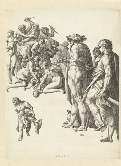 Vražda kojenců v Betlémě od Hendrick Goltzius