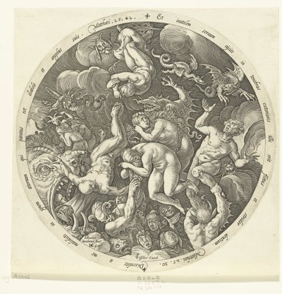 Prokletí vstupují do pekla Poslední soud (název série) od Hendrick Goltzius