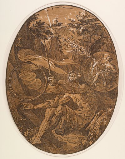 Demogorgon in der Höhle der Ewigkeit od Hendrick Goltzius