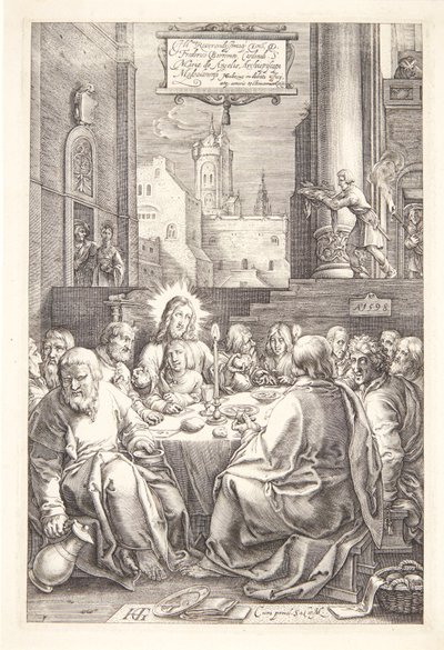 Poslední večeře od Hendrick Goltzius