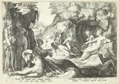 Diana zjistí Kallistovo těhotenství od Hendrick Goltzius