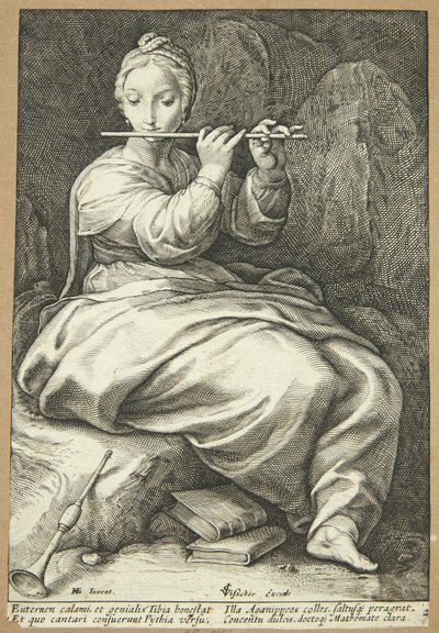 Euterpe od Hendrick Goltzius
