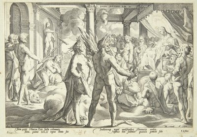 Phaeton žádá sluneční vůz od Hendrick Goltzius