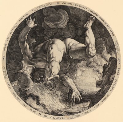 Pád Ixiona, 4. díl série „Čtyři dobyvatelé nebes“ od Hendrick Goltzius