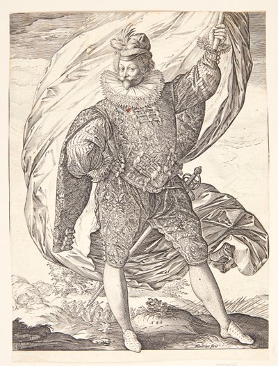 Praporečník obrácený doprava od Hendrick Goltzius