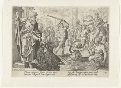 Umučení Pavla Umučení (Krista a?) Apoštolů (název série) od Hendrick Goltzius