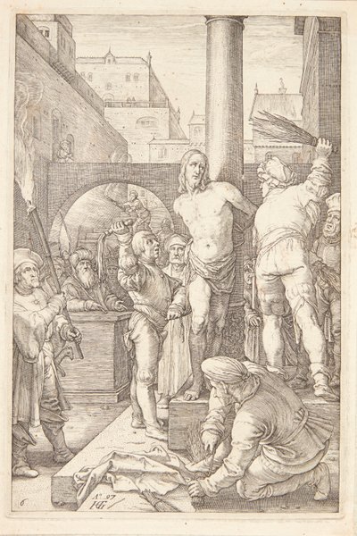 Stahování z kůže od Hendrick Goltzius