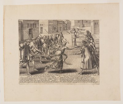 Zneuctěné soudní spory, z knihy Litis Abusus (Zneužití práva) od Hendrick Goltzius