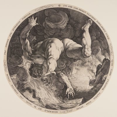 Ixion, z knihy Čtyři potupníci od Hendrick Goltzius