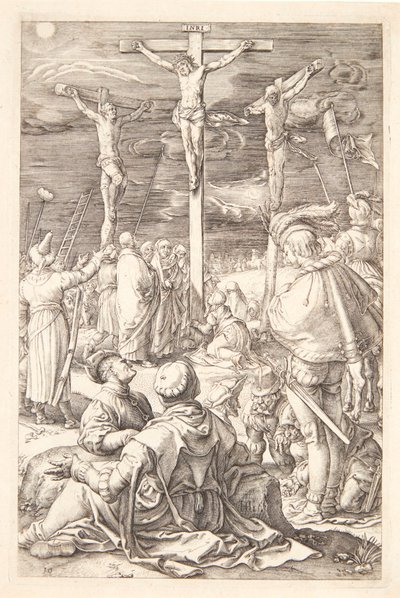 Ježíš na kříži od Hendrick Goltzius