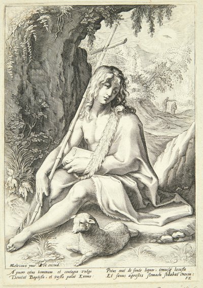 Jana Křtitele na poušti od Hendrick Goltzius