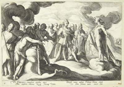 Jupiter a bohové žádají Hélia, aby obnovil kontrolu nad slunečním vozem od Hendrick Goltzius
