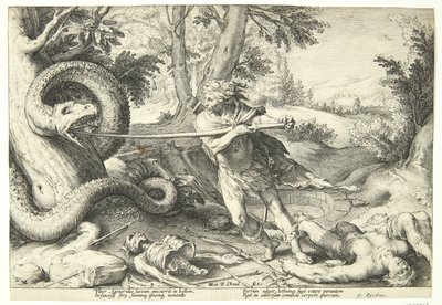 Cadmus zabije draka od Hendrick Goltzius