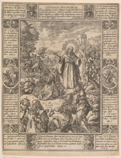 Levamen Onustrorum, list 1 ze série „Alegorie křesťanské víry“ od Hendrick Goltzius