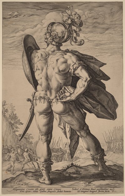 Marcus Valerius Corvus od Hendrick Goltzius
