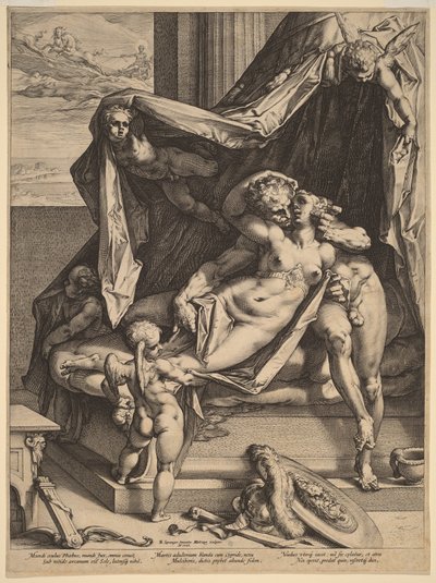 Mars a Venuše od Hendrick Goltzius