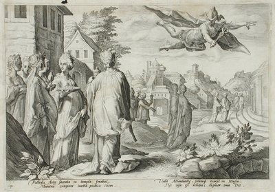 Merkur zamilovaný do Hersé, dcery Kekropa od Hendrick Goltzius