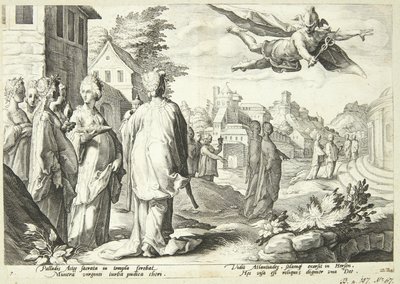 Merkur se zamiluje do Herse od Hendrick Goltzius
