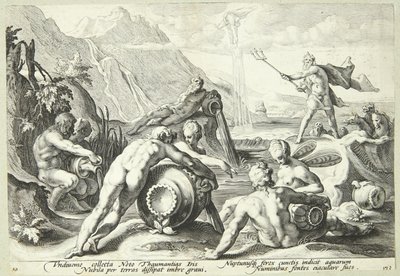 Neptun plánuje vyhlazení lidstva od Hendrick Goltzius