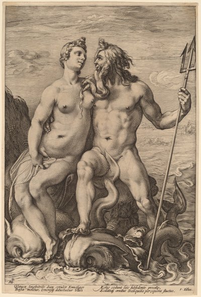 Neptun a Amfitrit od Hendrick Goltzius