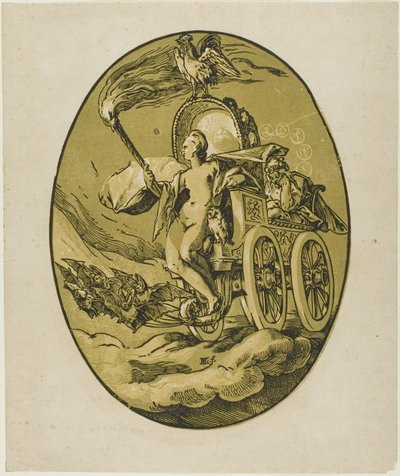 Nox, deska sedm od Demogorgona a Božstev od Hendrick Goltzius