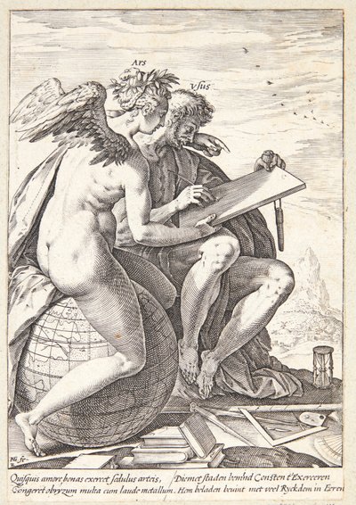 Cvičení a umění od Hendrick Goltzius