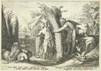 Pan a Syrinx od Hendrick Goltzius