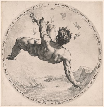 Faeton, z knihy Čtyři potupníci od Hendrick Goltzius