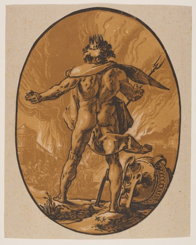 Pluto, z knihy Božstva od Hendrick Goltzius