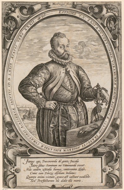 Portrét Jana [Johanna] van Duvenvoordeho od Hendrick Goltzius