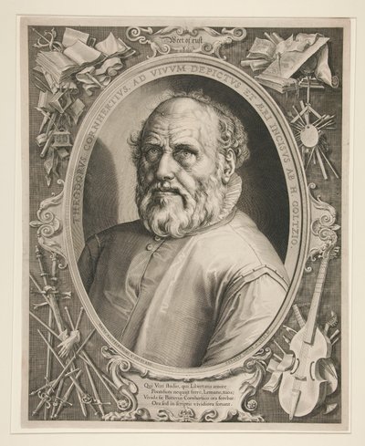 Portrét Dircka Volckertszoona Coornherta (1522-1590) od Hendrick Goltzius