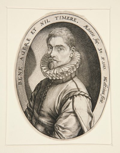 Portrét Hieronymous Scholiers od Hendrick Goltzius